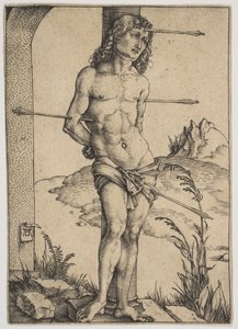 Der an die Säule gebundene heilige Sebastian von Albrecht Dürer
