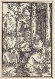 Der heilige Antonius besucht den heiligen Paulus in der Wüste von Albrecht Dürer
