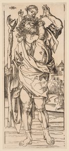 St. Christophorus überquert den Strom, 1528