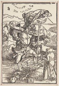 St. Christopher in der Wildnis mit einem Vogelschwarm von Albrecht Dürer
