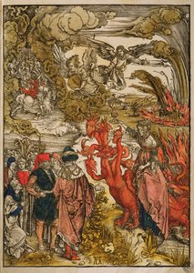 St. Johannes in der Wüste, 1498 (Farbholzschnitt) von Albrecht Dürer