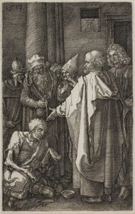 St. Peter und St. Johannes heilen den Krüppel, aus Die gravierte Passion von Albrecht Dürer