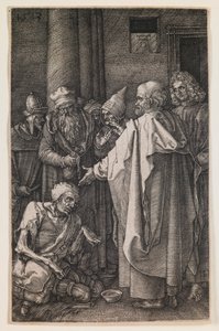 St. Peter und St. Johannes am Tempeltor, aus der Serie „Die gravierte Passion“