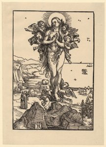 Studienblatt mit fünf Figuren
