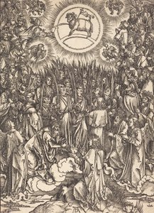 Die Anbetung des Lammes, wahrscheinlich um 1496-1498 von Albrecht Dürer