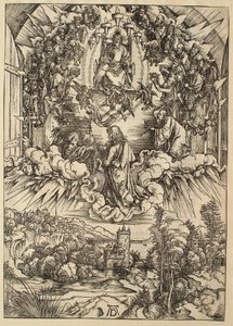 Die Apokalypse: Heiliger Johannes vor Gott und den Ältesten von Albrecht Dürer