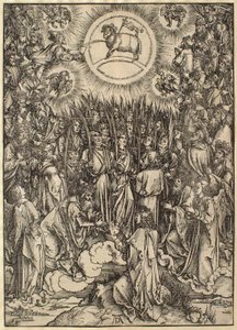 Die Apokalypse: Die Anbetung des Lammes von Albrecht Dürer