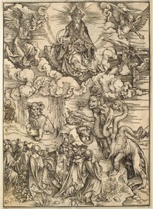 Die Apokalypse: Das Tier mit zwei Hörnern wie ein Lamm von Albrecht Dürer