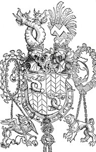 Das Wappen von Florian Waldauf, 1500 1906 von Albrecht Dürer