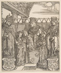 Der Kongress der Fürsten in Wien, aus dem Triumphbogen von Kaiser Maximilian I., 1515 von Albrecht Dürer