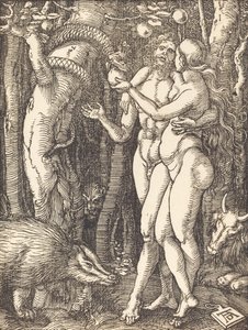 Der Sündenfall, wahrscheinlich um 1509-1510 von Albrecht Dürer
