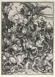 Die vier Reiter, aus der Apokalypse, ca. 1498