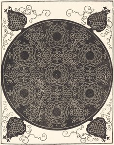 Der vierte Knoten, der sieben kreisförmige Knoten mit schwarzen Zentren kombiniert von Albrecht Dürer
