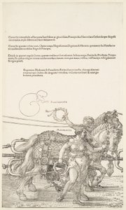 Der große Triumphwagen: Providentia und Moderatio von Albrecht Dürer