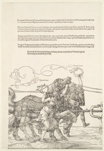 Der große Triumphwagen: Velocitas und Firmitudo von Albrecht Dürer