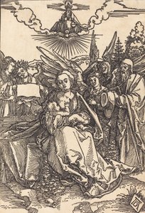 Die Heilige Familie mit fünf Engeln, vor 1505