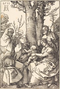 Die Heilige Familie mit Joachim und Anna unter einem Baum von Albrecht Dürer