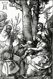 Die Heilige Familie mit St. Anna und St. Joachim, 1511 von Albrecht Dürer