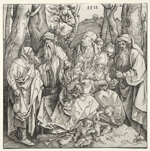 Die Heilige Familie mit zwei musizierenden Engeln, 1511
