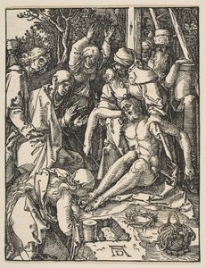 Die Beweinung, aus Die kleine Passion, ca. 1509 von Albrecht Dürer