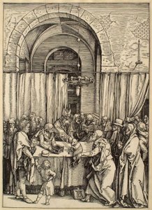Das Marienleben: Joachims Opfer wird zurückgewiesen von Albrecht Dürer
