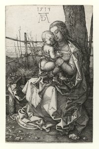 Die Madonna sitzt nahe dem Baum