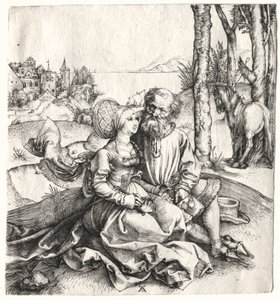 Das Angebot der Liebe oder Das schlecht zusammenpassende Paar, 1495-1496 von Albrecht Dürer