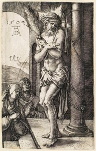 Die Passion: Der Mann der Schmerzen steht an der Säule von Albrecht Dürer
