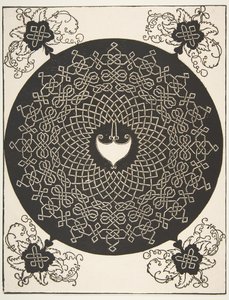 Der zweite Knoten. Verschlungenes Rundel mit einem Amazonenschild in der Mitte, vor 1521
