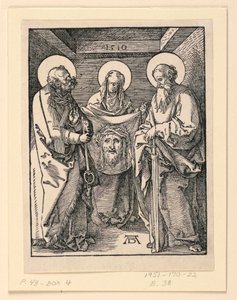 Das Schweißtuch (Heilige Veronika, Petrus und Paulus), aus der Serie Die Kleine Passion