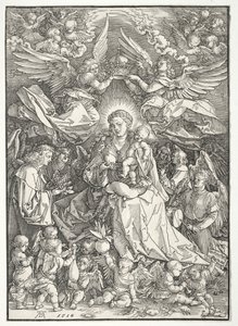 Die Jungfrau umgeben von vielen Engeln, 1518