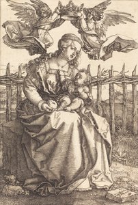 Die Jungfrau und das Kind, gekrönt von zwei Engeln, 1518