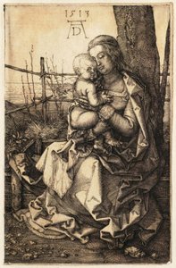 Die an einem Baum sitzende Jungfrau mit dem Kind von Albrecht Dürer