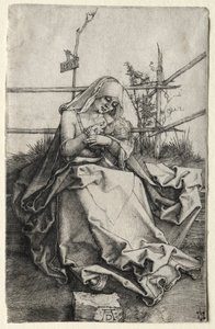 Die Jungfrau und das Kind auf einer grasbewachsenen Bank, 1503