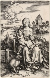 Die Jungfrau und das Kind mit dem Affen von Albrecht Dürer