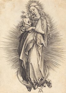 Die Jungfrau auf dem Halbmond, ca. 1498-1499 von Albrecht Dürer