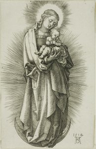 Die Jungfrau auf der Mondsichel mit einem Diadem von Albrecht Dürer