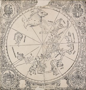 Die himmlische Karte der südlichen Hemisphäre, frühes 16. Jahrhundert
