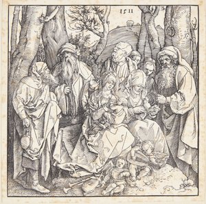 Die heilige Verwandtschaft mit Engeln von Albrecht Dürer