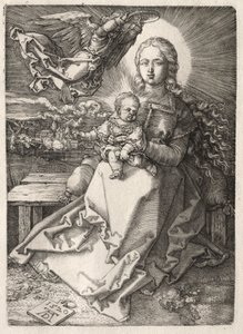 Jungfrau von einem Engel gekrönt von Albrecht Dürer