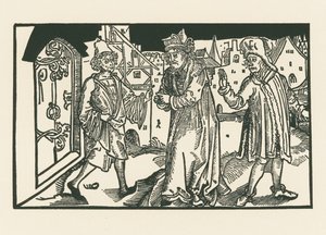 Davus, Simo und Chremes, um 1492-93 von Albrecht Dürer or Duerer