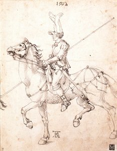 Lanzenträger zu Pferd - Zeichnung von Albrecht Dürer (1471-1528)