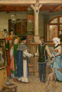 Die Magistrate besuchen die Werkstatt von Jan van Eyck von Albrecht de Vriendt