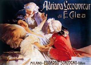 Plakat für die Oper Adriana Lecouvreur von Francesco Cilea (1866-1950)