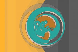 Dynamischer türkisfarbener Wirbel