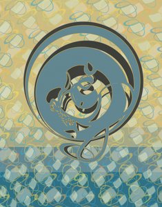 Eleganter blauer Drache