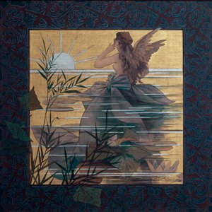 Komposition mit geflügelter Nymphe bei Sonnenaufgang von Alejandro de Riquer