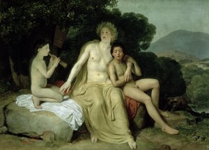 Apollo mit Hyacinthus und Cyparissus singend und spielend, 1831-34