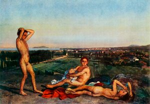 Am Strand in der Bucht von Neapel, 1830er Jahre