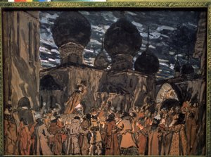 Dekor für die Oper Die Pskowiterin von Nikolai Rimski-Korsakow von Aleksandr Jakovlevic Golovin